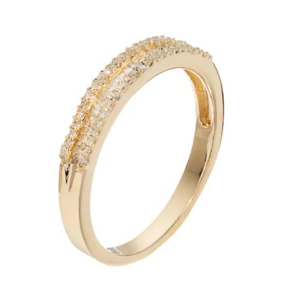 10k Gold 1/4 Carat T.W. Diamond Ring, Size: 8